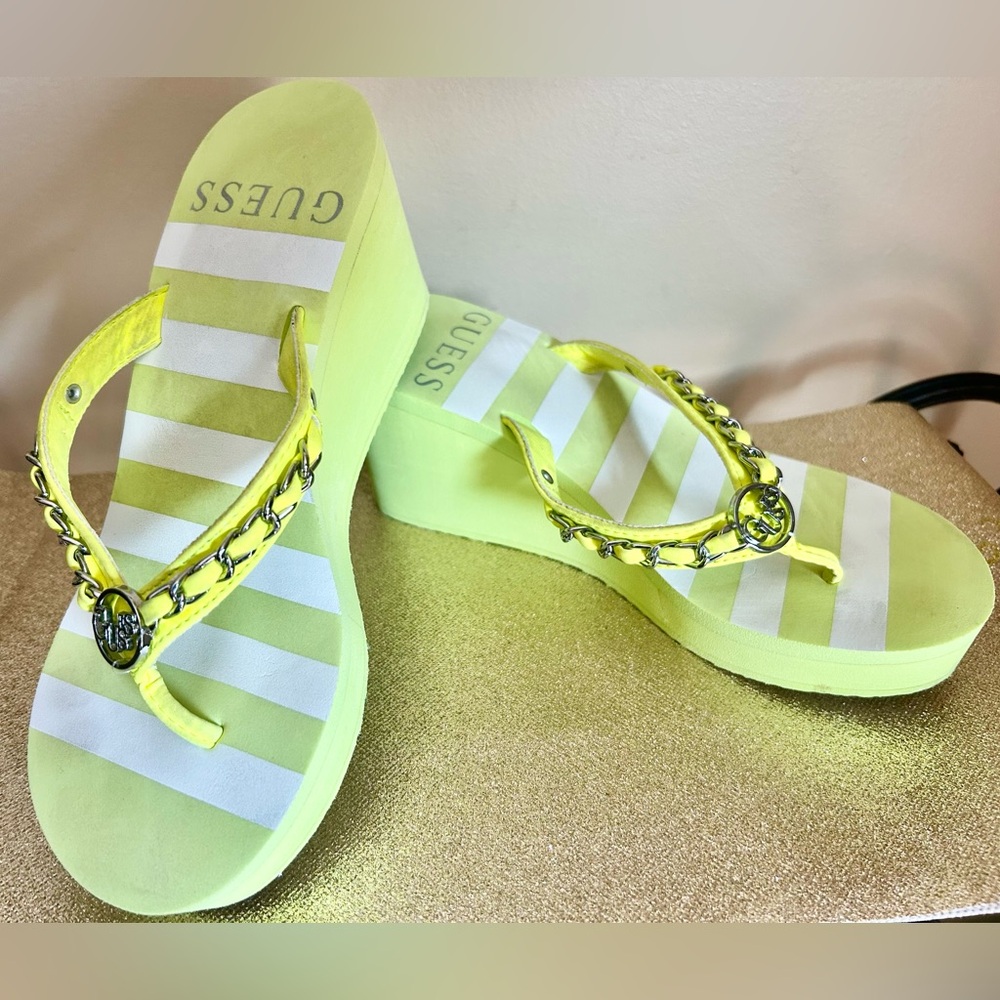 GUESS Chain Wedge Sandals
